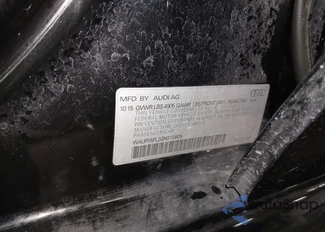 2016 Audi A4 2.0T Premium z USA, uszkodzony, nr VIN WAUFFAFL2GN015805